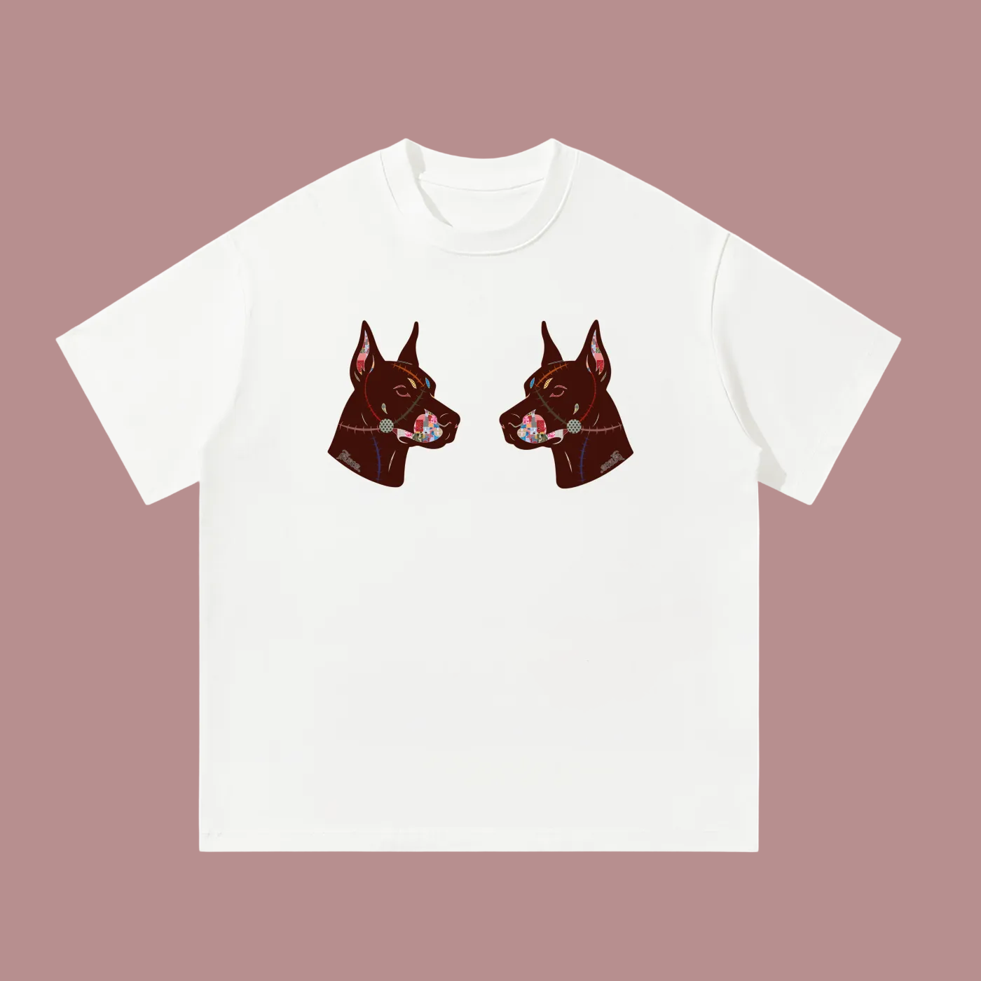 The Dogs patchwork T-shirt